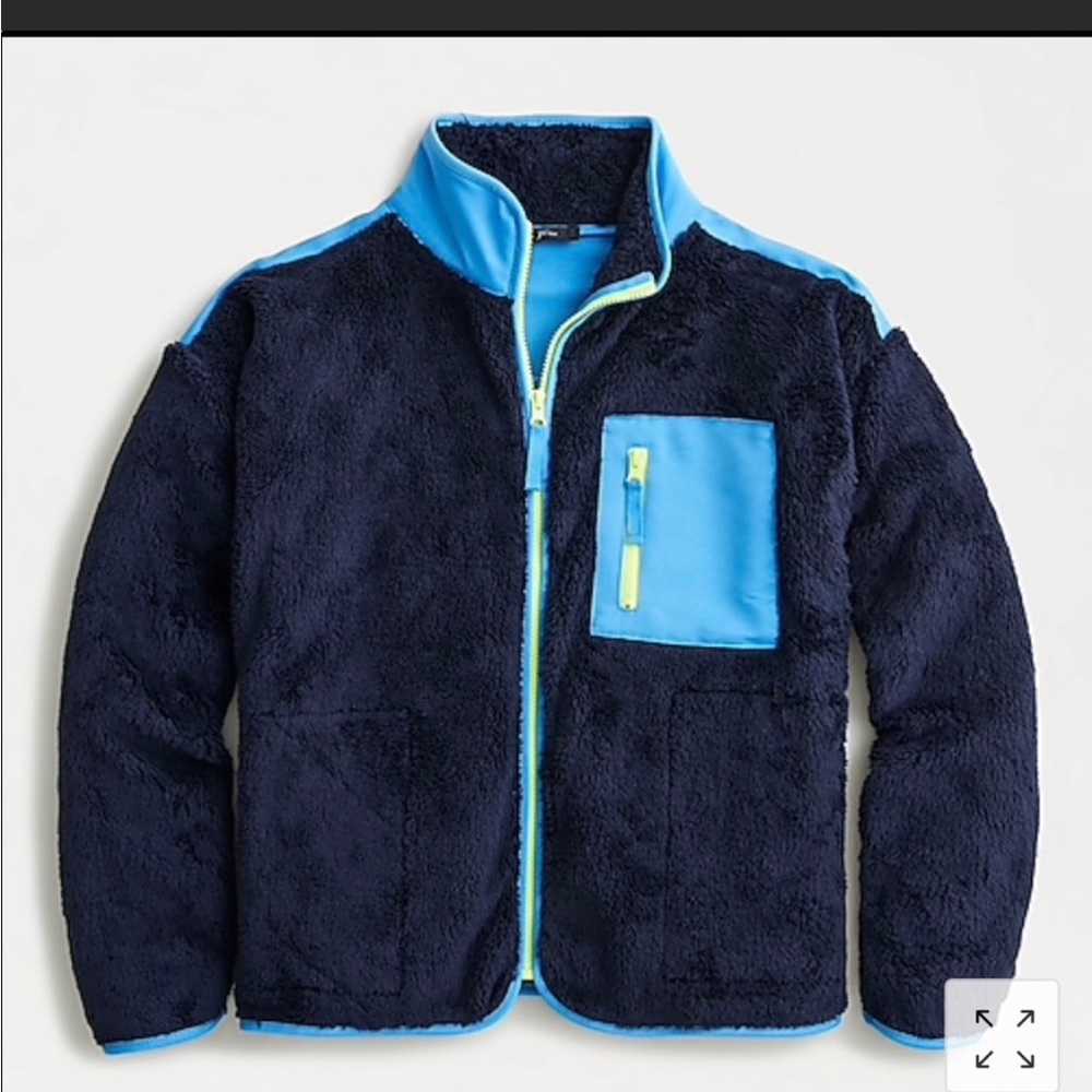J. Crew Superplush Sherpa Full-zip Jacket 🧥 size M